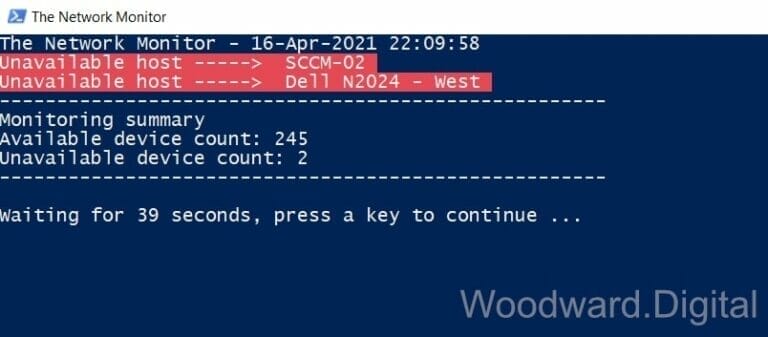 Network Monitor - PowerShell Ping Script