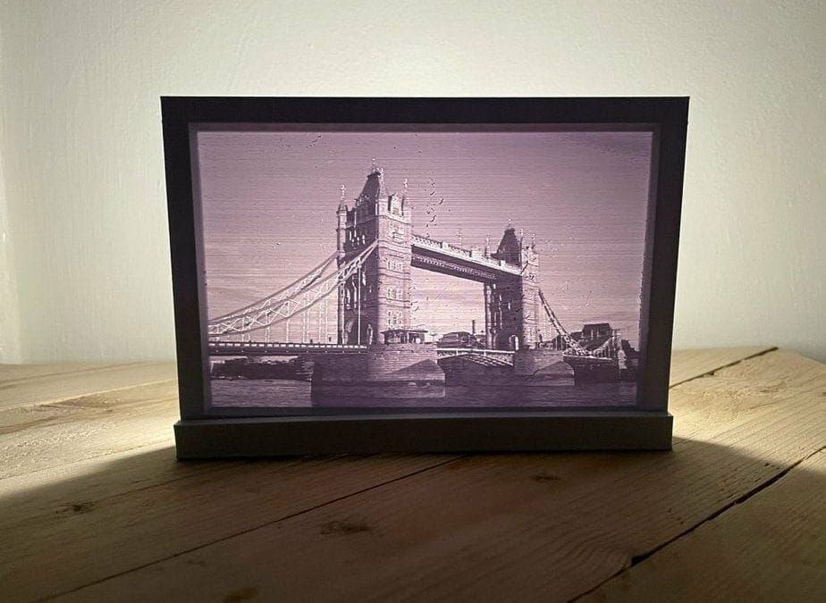 Personalised Lithopane with LED Light and Stand